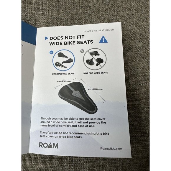 ROAM Stationary Bike Seat Cushion Cover Comfort Gel Universal Bicycle Pad Saddle - Picture 6 of 8